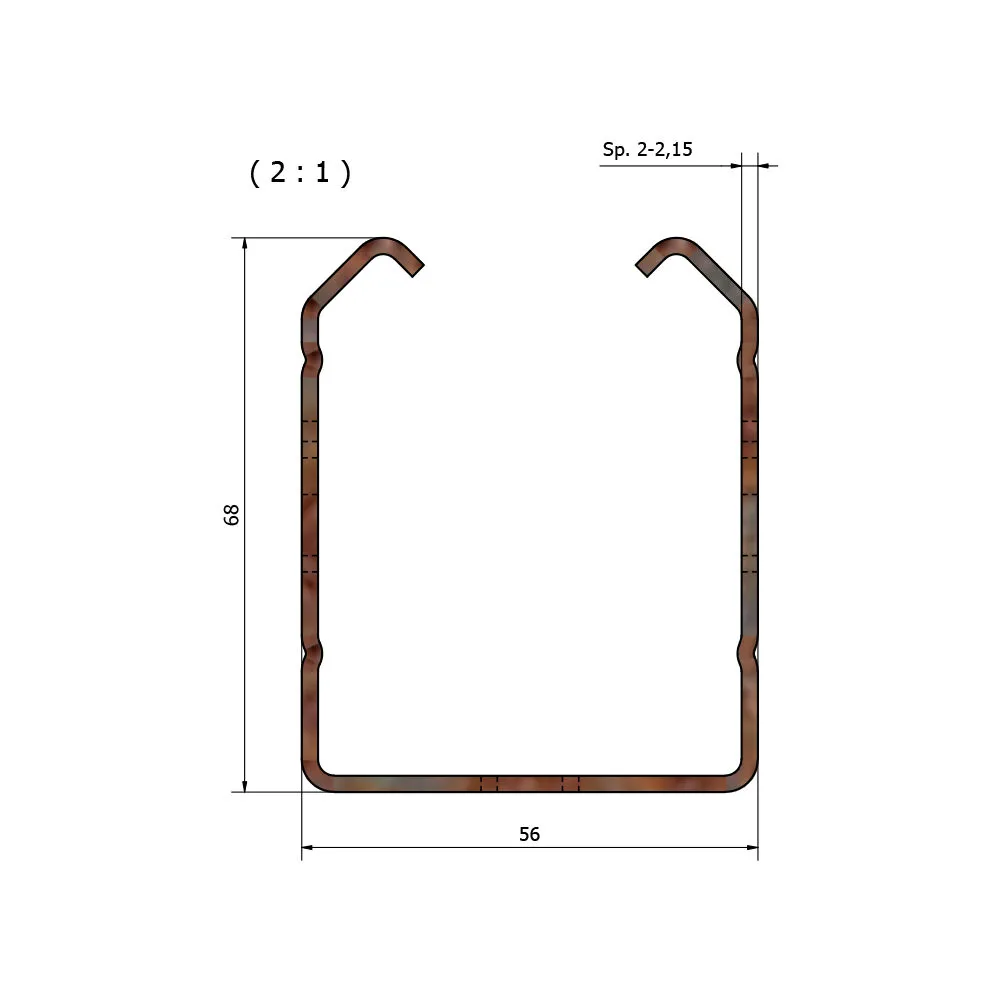 palo testata per vigneto in corten strong