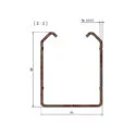 palo testata per vigneto in corten strong