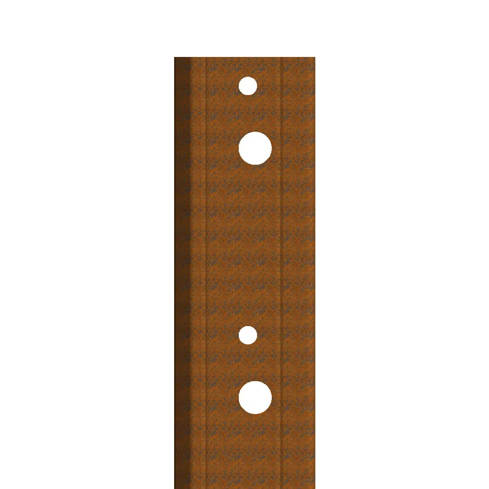 palo di testata in corten per vigneto 