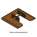 piastra antisfondamento per palo testata corten