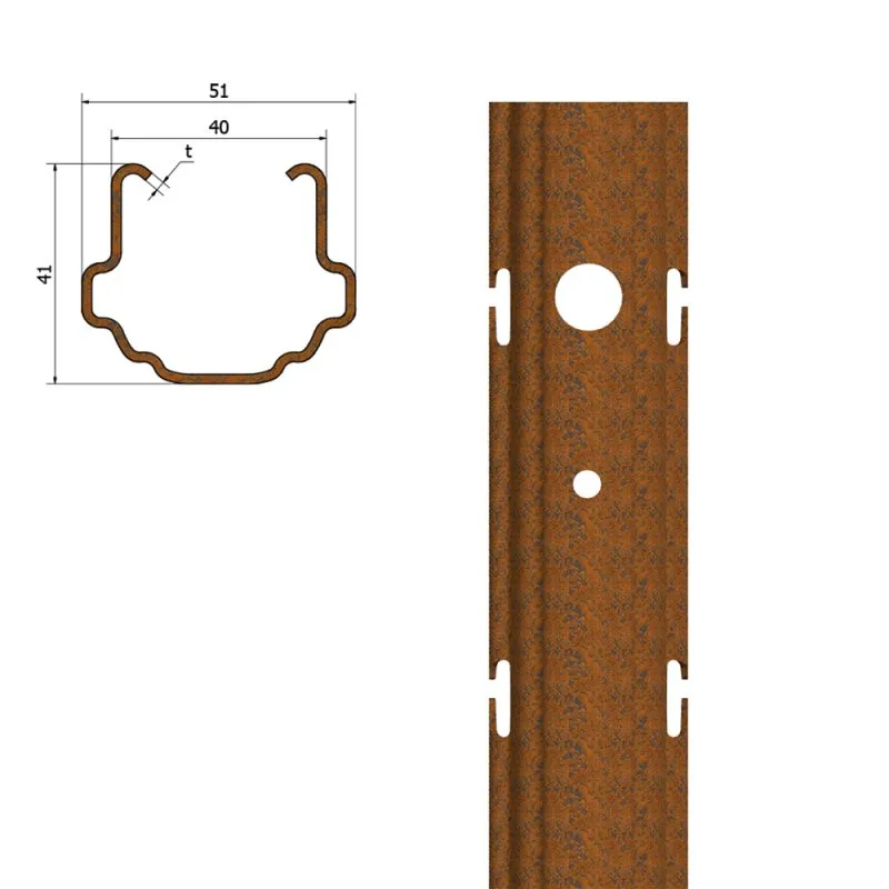 palo in corten per vigneto medium Sika