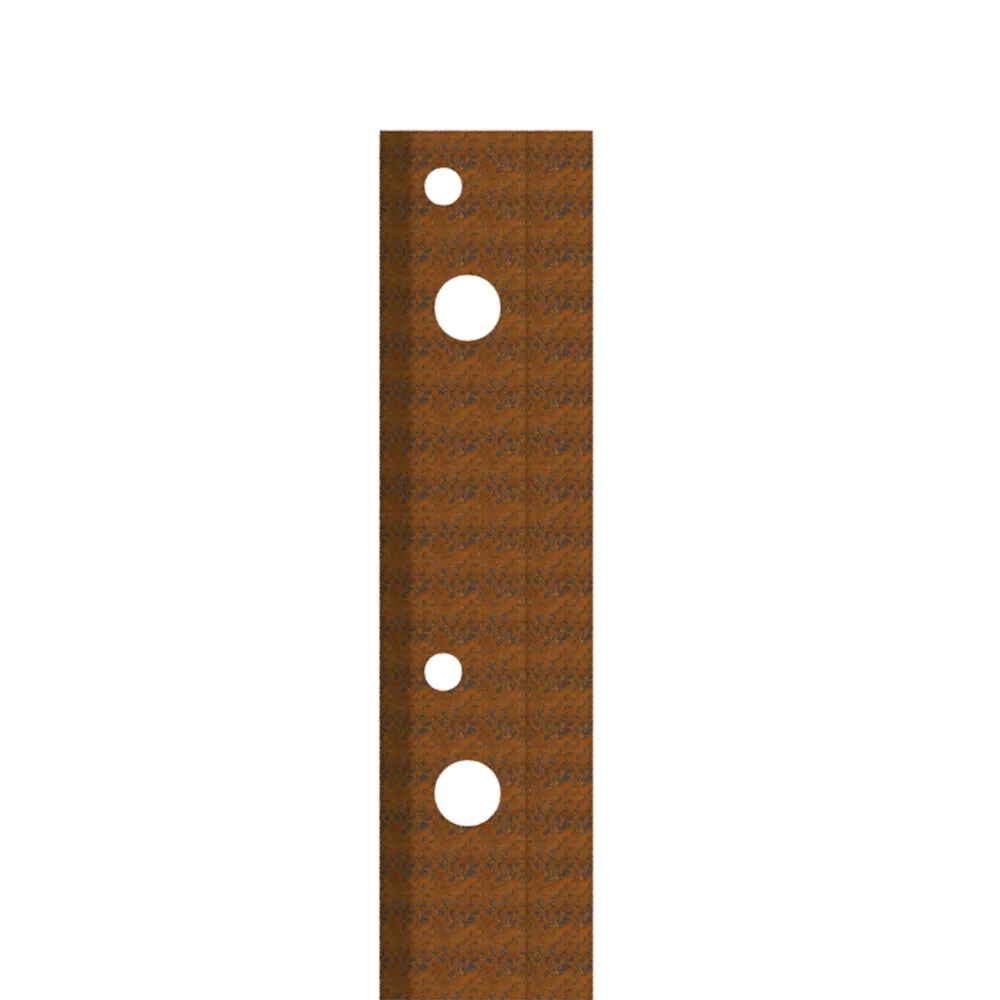 palo di testata in corten per vigneto 
