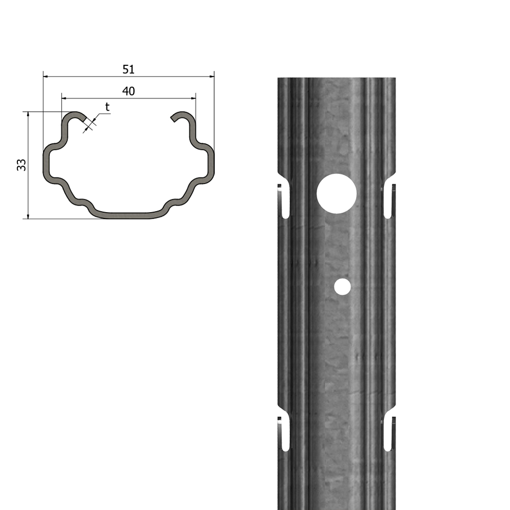 palo zincato per vigneto small Sika