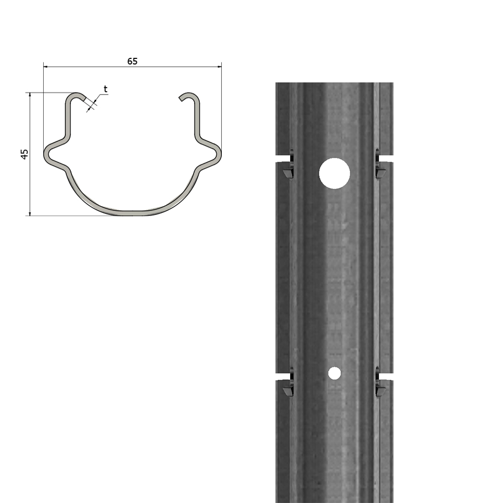 palo zincato per vigneto intermedio Big