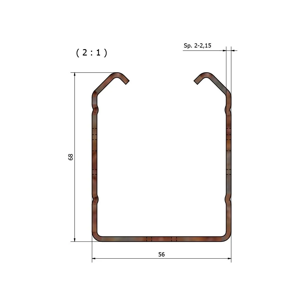 palo testata per vigneto in corten strong